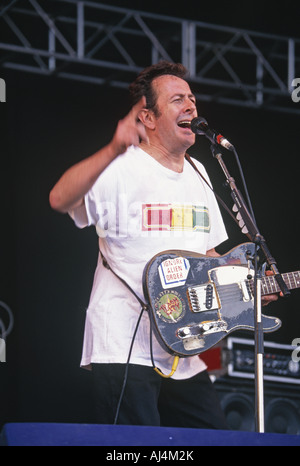 JOE STRUMMER UK musicien anciennement de l'affrontement au festival de Glastonbury en 1999 Banque D'Images