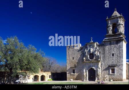 Mission San José y San Miguel de Aguayo San Antonio Texas Banque D'Images