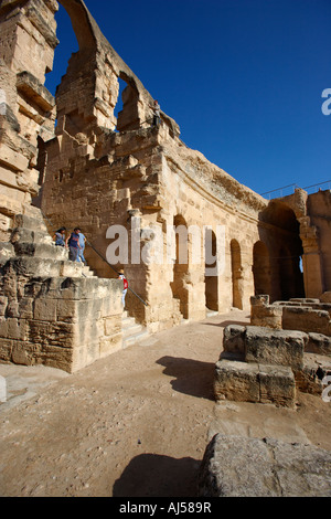 Amphithéâtre romain de El Jem, Tunisie Banque D'Images