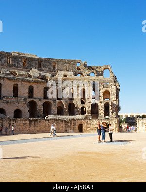 Amphithéâtre romain de El Jem, Tunisie Banque D'Images