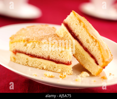 Gâteau aux framboises Banque D'Images
