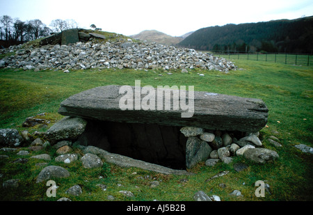 Nether Largie néolithique Cairn chambré du Sud Banque D'Images