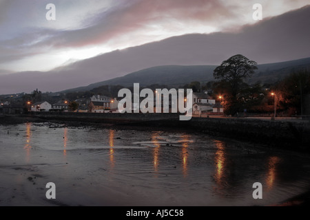 Village de Carlingford au coucher du soleil Banque D'Images