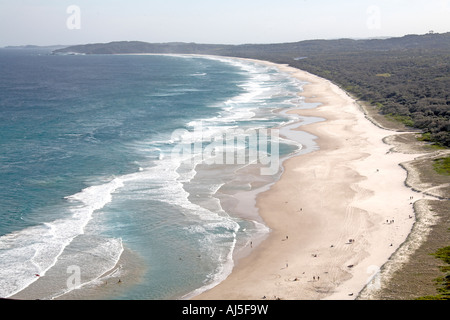 Tallow beach à partir de Cape Byron Byron Bay en Nouvelle Galles du sud , Australie Banque D'Images