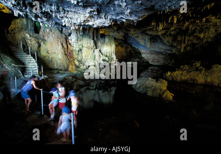 À l'intérieur de Grotta di Nettuno près de Alghero La Gallura Sardaigne Italie Banque D'Images