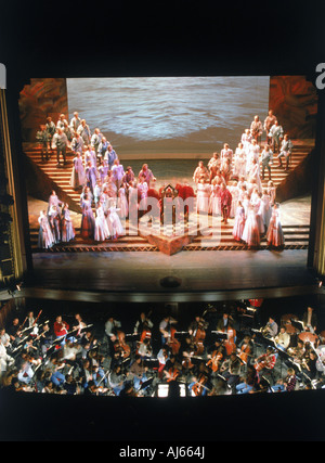 Les artistes et l'orchestre à l'Opéra Royal de Stockholm Banque D'Images