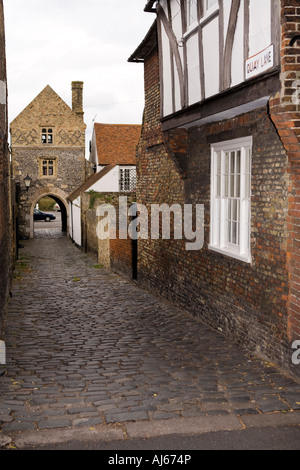 Sandwich Kent UK Quay Street Fisher Gate le dernier mur de la ville médiévale gate Banque D'Images