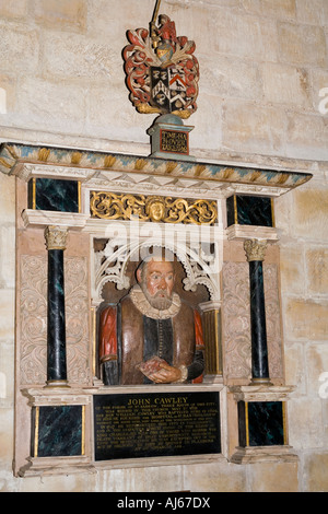 West Sussex Chichester Cathedral interior John et William Cawley memorial Banque D'Images