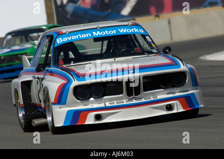 Steve Earle courses par 1975 BMW 35 CSL à la 32e Rolex Monterey Historic courses automobile 2005 Banque D'Images