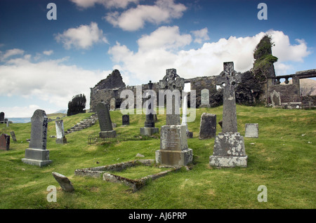 Les ruines de Cill Chriosd église près de Broadford sur l'île de Skye Banque D'Images