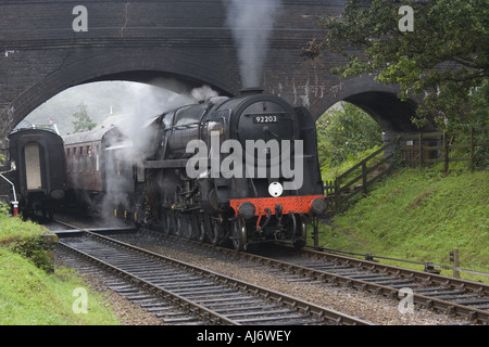 Locomotive vapeur Prince noir sur le North Norfolk Poppyline Banque D'Images