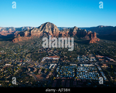 Vue aérienne de Sedona Arizona avec relief Banque D'Images