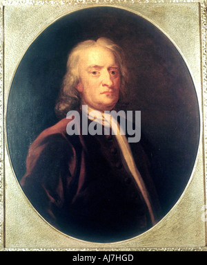 Isaac Newton, mathématicien anglais, astronome et physicien, c1725. Artiste : John Vanderbank Banque D'Images