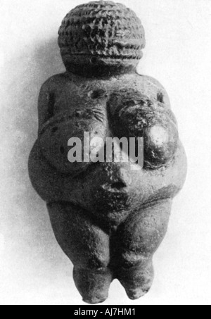 Vénus de Willendorf, Âge de pierre calcaire oolithique carving, C24,000-C22,000 BC. Artiste : Inconnu Banque D'Images