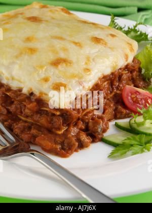Close up de lasagne de boeuf Banque D'Images