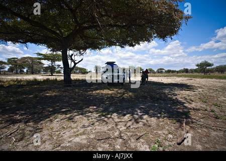 Bénéficiant d''Lake Manze à Selous, Tanzanie, Afrique du Sud Banque D'Images