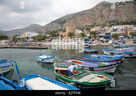 Près de Mondello Palerme, Sicile Banque D'Images