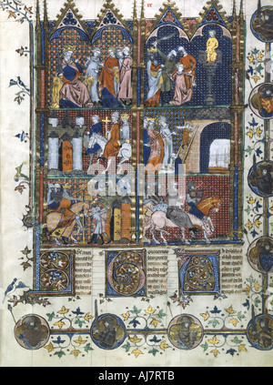 Des scènes de la Première Croisade, 1096-1099 (14e siècle). Artiste : Inconnu Banque D'Images