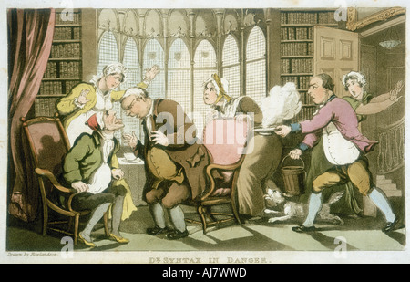 Syntaxe 'Dr en danger', 1820. Artiste : Thomas ROWLANDSON Banque D'Images