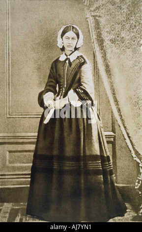 Florence Nightingale, infirmière hôpital anglais et réformateur, c1850s'Artiste : Inconnu Banque D'Images