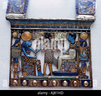 Bijou pectoral de la tombe de Toutankhamon, Ancient Egyptian, c1325 BC. Artiste : Inconnu Banque D'Images
