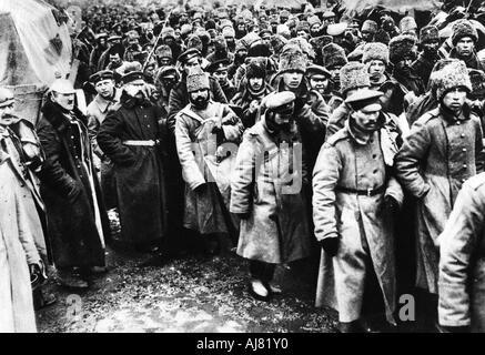 Les russes faits prisonniers par l'Allemagne sur le front de l'Est, la Première Guerre mondiale, 1914-1917. Artiste : Inconnu Banque D'Images