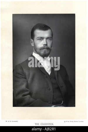 Nicolas II, tsar de Russie Comme Tsarevich, c1890. Artiste : Inconnu Banque D'Images