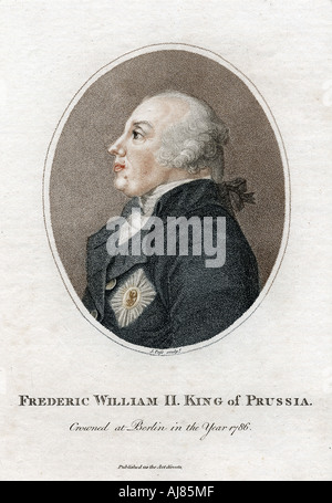 Frédéric-guillaume II, roi de Prusse, 1786-1797 (c1810). Artiste : Inconnu Banque D'Images