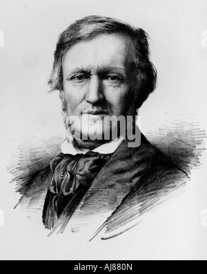 RICHARD WAGNER, compositeur allemand 1813 à 1883 Banque D'Images