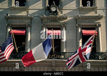 Magasin de bijoux Cartier sur la Cinquième Avenue à Manhattan, New York NY Banque D'Images