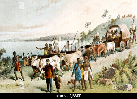 David Livingstone, missionnaire et explorateur écossais africains, 1849 (c1878). Artiste : Inconnu Banque D'Images