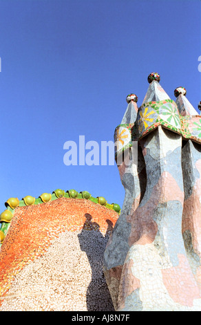 Barcelone, Casa Batllo, Espagne Banque D'Images