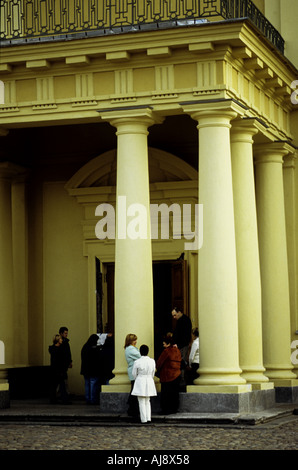 Piliers à l'entrée de Saints Pierre et Paul (cathédrale Petropavlovsky sobor)) dans l'Amirauté, Saint-Pétersbourg, Russie Banque D'Images