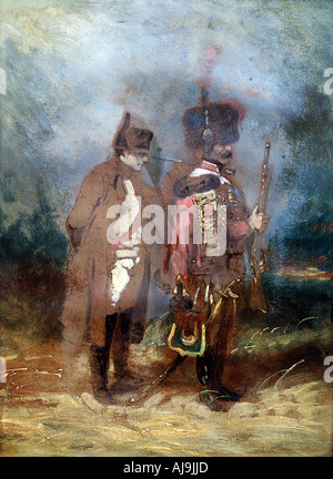 'L'empereur Napoléon Ier au cours de la campagne française, 1814'. Artiste : Anon Banque D'Images