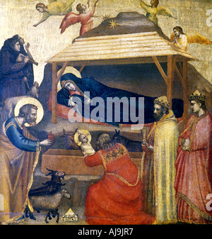 "L'Epiphanie", c1230. Artiste : Giotto Banque D'Images