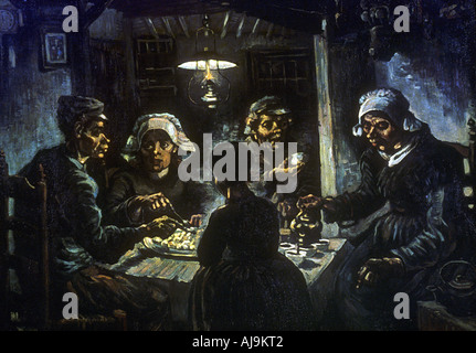 "Les Mangeurs de pommes de terre', 1885. Artiste : Vincent van Gogh Banque D'Images