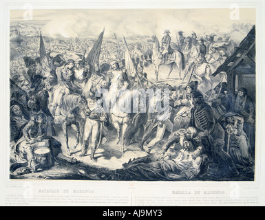 Bataille de Marengo', 14 juin, 1800. Artiste : Anon Banque D'Images