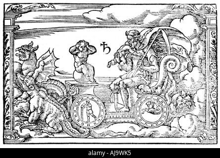 Saturne, le dieu romain du temps, 1569. Artiste : Anon Banque D'Images