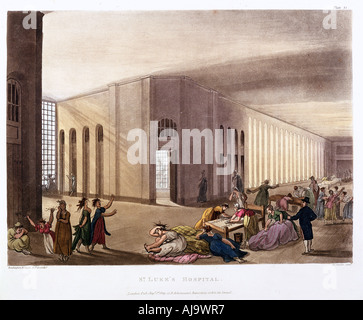 À l'hôpital, Old Street, Londres, 1808-1811. Artiste : Thomas ROWLANDSON Banque D'Images