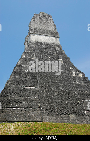 Je Temple, les ruines de Tikal, Peten, Guatemala, Amérique Centrale Banque D'Images