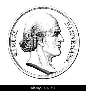 Samuel Hahnemann, médecin allemand, 1860. Artiste : Inconnu Banque D'Images