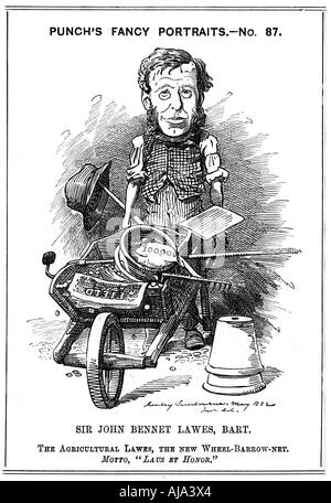 John Bennett Lawes, agronome français, 1882. Edward Linley Sambourne Artiste : Banque D'Images