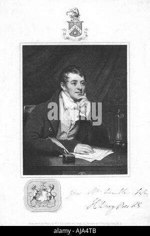 Humphry Davy, chimiste anglais, 1821. Artiste : Inconnu Banque D'Images