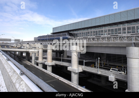 Faible lien Navette aéroport, l'aéroport international Pearson de Toronto, Toronto, Ontario, Canada Banque D'Images