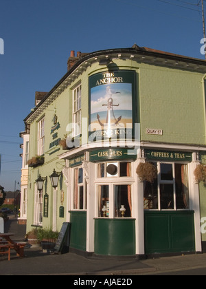 The Anchor Pub, Quay Street, Woodbridge, Suffolk, Royaume-Uni Banque D'Images