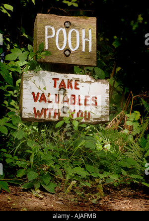 Ourson pont où le jeu Pooh Sticks vient en vedette dans l'histoire de Christopher Robin et Winnie l'Ourson par AA Milne. Banque D'Images