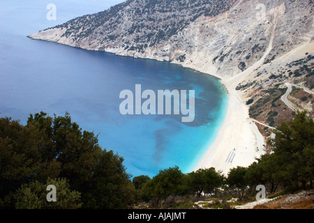 Plage de Myrtos, Kefalonia, Grèce. Banque D'Images