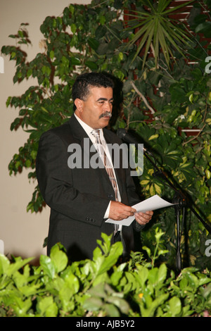 Amir Peretz, chef du parti travailliste israélien Juin 2006 actuel vice-premier ministre et ministre de la Défense Banque D'Images