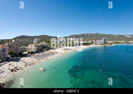 Plage, à Palma Nova, dans la baie de Palma, Majorque, Îles Baléares, Espagne Banque D'Images