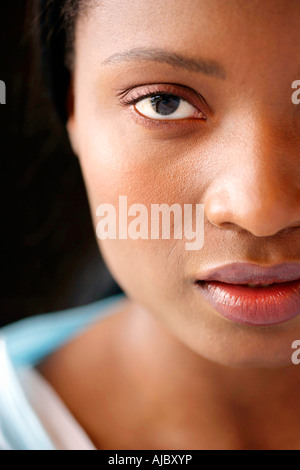 Portrait d'une femme africaine - Close-Up Banque D'Images